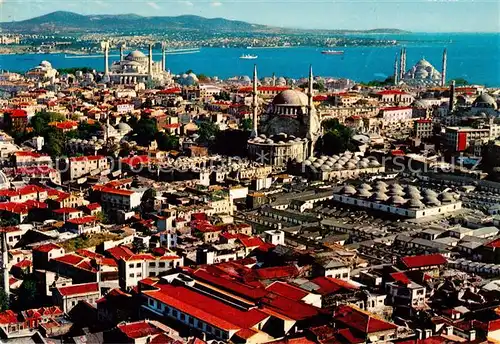 AK / Ansichtskarte 73843481 Istanbul_Constantinopel_TK Hagia Sophia und Blaue Moschee in der alten Stadt 
