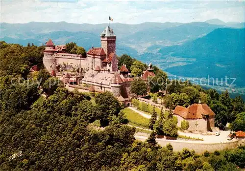 AK / Ansichtskarte  Haut-Koenigsbourg_Hohkoenigsburg Die Hohkoenigsburg Fliegeraufnahme Haut-Koenigsbourg