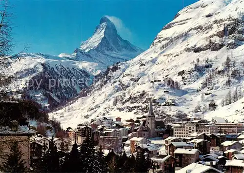 AK / Ansichtskarte  Zermatt_VS mit Matterhorn Zermatt_VS
