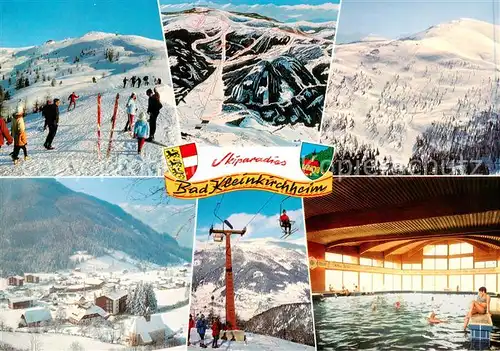 AK / Ansichtskarte  Bad_Kleinkirchheim_Kaernten_AT Skiparadies Sessellift Hallenbad 