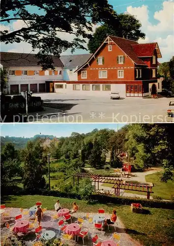 AK / Ansichtskarte  Dornstetten_Wuerttemberg Gasthof Pension Schnittenhelm Terrasse Dornstetten_Wuerttemberg