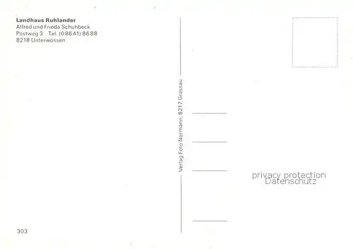 AK / Ansichtskarte  Unterwoessen Landhaus Ruhlander Unterwoessen