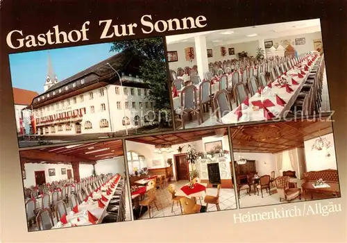 AK / Ansichtskarte 73843593 Heimenkirch Gasthof Zur Sonne Festsaal Gastraeume Heimenkirch