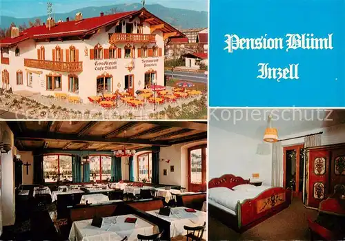 AK / Ansichtskarte  Inzell Konditorei Cafe Blueml Gastraum Zimmer Inzell