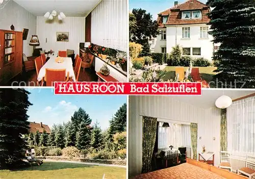 AK / Ansichtskarte  Bad_Salzuflen Haus Roon Gaststube Zimmer Park Bad_Salzuflen