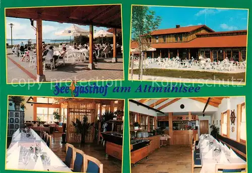 AK / Ansichtskarte  Gunzenhausen_Altmuehlsee Seegasthof am Altmuehlsee Gastraeume Terrasse Gunzenhausen Altmuehlsee