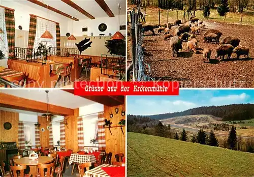 AK / Ansichtskarte  Bad_Steben Gaststaette Kroetenmuehle Gaststube Wildgehege Panorama Bad_Steben