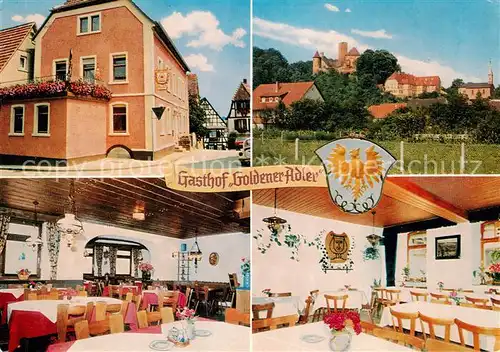 AK / Ansichtskarte 73843627 Mannheim Gasthof Goldener Adler Gastraeume Schloss Mannheim