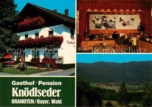 AK / Ansichtskarte  Brandten Gasthof Pension Knoedlseder Gaststube Panorama Brandten
