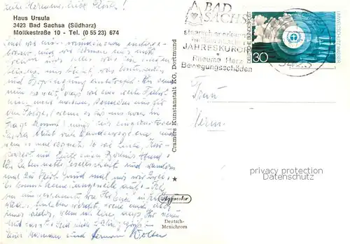 AK / Ansichtskarte  Bad_Sachsa_Harz Haus Ursula Bad_Sachsa_Harz