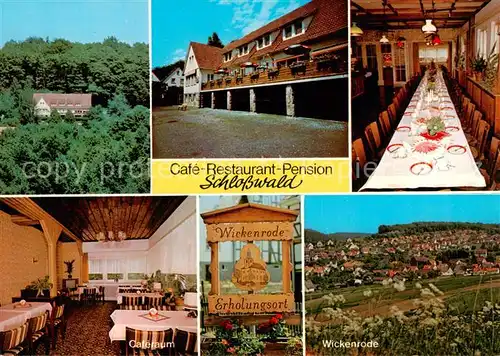 AK / Ansichtskarte 73843648 Wickenrode Cafe Restaurant Pension Schlosswald Festtafel Caferaum Wickenrode Wickenrode
