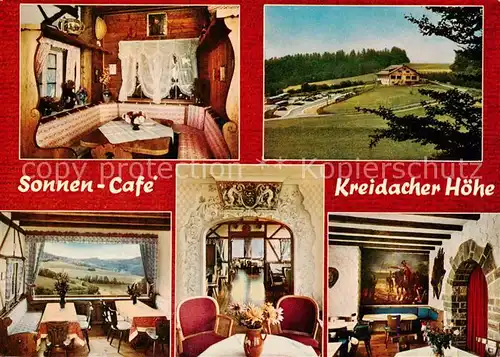 AK / Ansichtskarte 73843679 Waldmichelbach Sonnen Cafe Hotel Kreidacher Hoehe Gastraeume Waldmichelbach