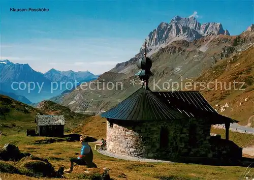 AK / Ansichtskarte  Klausenpasshoehe Mit Kapelle und Schaechental Klausenpasshoehe