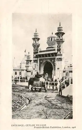 AK / Ansichtskarte Verlag_Valentines_Nr. Entrance Ceylon Village 