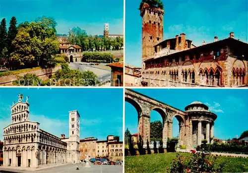 AK / Ansichtskarte Lucca_Toscana_IT Teilansichten Viadukt Kirchen 