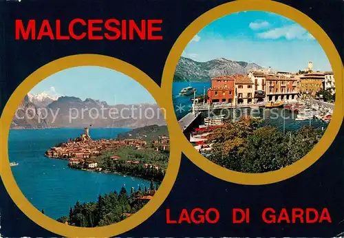 AK / Ansichtskarte Malcesine_Lago_di_Garda Panorama Hafenpartie Malcesine_Lago_di_Garda