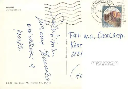 AK / Ansichtskarte Rimini_IT Marina Centro 