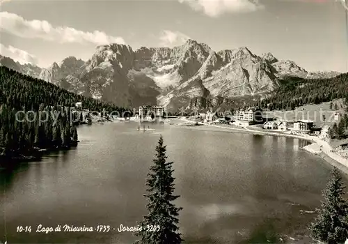 AK / Ansichtskarte Sorapis_Lago_di_Misurina_Cortina_d_Ampezzo_IT Panorama 