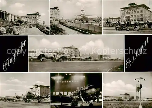 AK / Ansichtskarte Stuttgart Flughafen Stuttgarte Flughafenhotel Restaurant mit Aussichtsterrasse Teilansichten Stuttgart