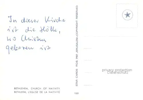 AK / Ansichtskarte Bethlehem_Yerushalayim the Church of the Nativity Bethlehem_Yerushalayim