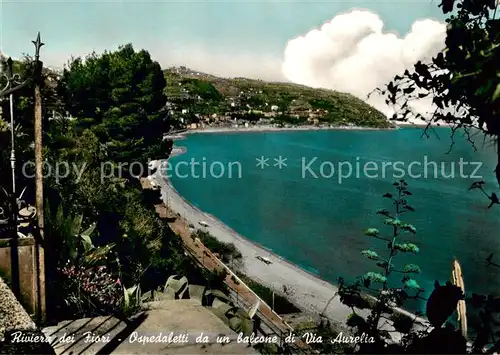 AK / Ansichtskarte Ospedaletti_Liguria_IT da un balcone di Via Aurelia 