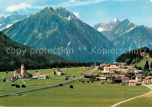 AK / Ansichtskarte Elbigenalp_Lechtal_Tirol_AT Panorama Kirche 