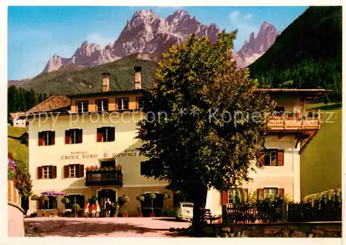 AK / Ansichtskarte Sexten_Sesto_Suedtirol_IT Albergo Pensione Croce dOro Gasthof Goldenes Kreuz 