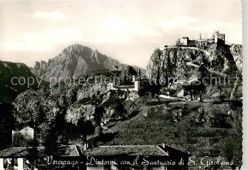 AK / Ansichtskarte Vercurago_Lombardia_IT Dintorni con il Santuario di S Girolamo 