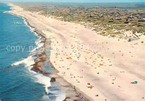 AK / Ansichtskarte Sondervig_DK Stranden Fliegeraufnahme 