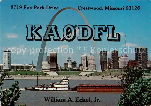 AK / Ansichtskarte St_Louis_Missouri_MO_USA Gateway Arch and Downtown St Louis 