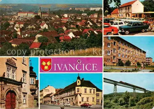 AK / Ansichtskarte Ivancice_CZ Mesto na soutoku tri fek se poprve pripomina Rekreacnim mistem je Stribsrsky mlyn Pres Jihlavu se klene u Ivancic pozoruhodny zeleznicni most 