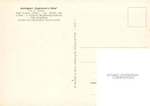 AK / Ansichtskarte Visbek Ausflugsrestaurant Engelmanns Baeke Freiterrasse Visbek