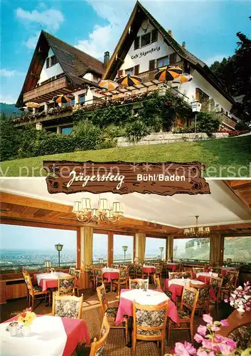 AK / Ansichtskarte Buehl_Baden Restaurant Cafe Jaegersteig Gastraum Buehl_Baden