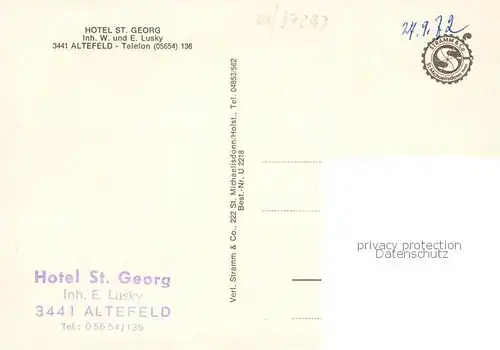 AK / Ansichtskarte Altfeld_Unterfranken Hotel St Georg Altfeld Unterfranken