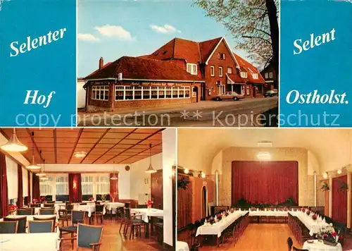AK / Ansichtskarte Selent Gaststaette Hotel Selenter Hof Gastraum Festsaal Selent