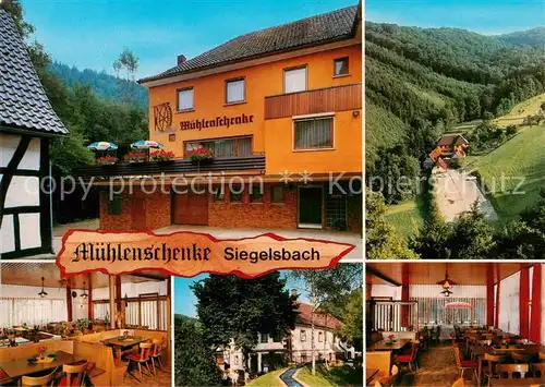 AK / Ansichtskarte Siegelsbach_Kraichgau Muehlenschenke Gastraeume Panorama Siegelsbach Kraichgau