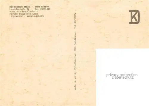 AK / Ansichtskarte Bad_Steben Kurpension Horn Bad_Steben