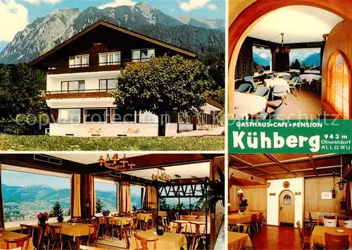AK / Ansichtskarte Oberstdorf Gasthaus Cafe Pension Kuehberg Gastraeume Oberstdorf