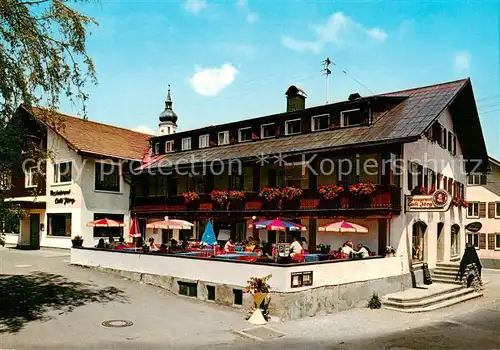 AK / Ansichtskarte Wertach Cafe Restaurant Pension Joerg Terrasse Wertach