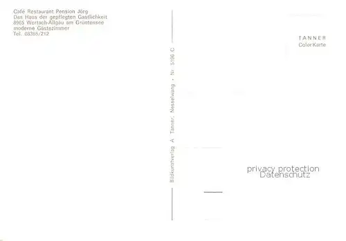 AK / Ansichtskarte Wertach Cafe Restaurant Pension Joerg Terrasse Wertach