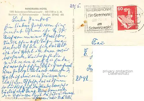 AK / Ansichtskarte Baiersbronn_Schwarzwald Panorama Hotel Baiersbronn Schwarzwald