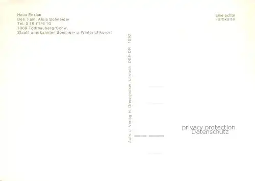 AK / Ansichtskarte Todtnauberg Haus Enzian Gaststube Pool Terrasse Skilift Wasserfall Todtnauberg