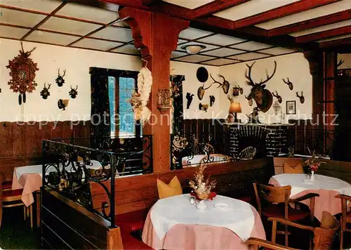 AK / Ansichtskarte Zuflucht_Bad_Peterstal Griesbach Hoehenhotel und Wintersportplatz Gastraum 