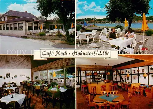 AK / Ansichtskarte Hohnstorf_Elbe Cafe Koch Gaststube Bar Terrasse Hohnstorf_Elbe
