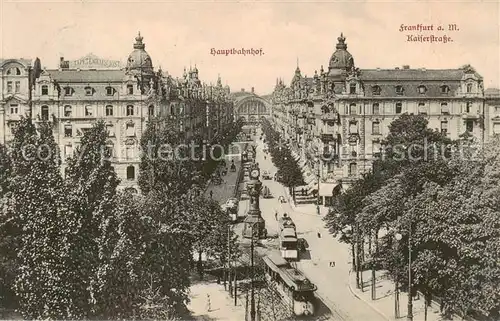 AK / Ansichtskarte 73844071 Strassenbahn Frankfurt a.M. Hauptbahnhof 