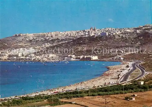 AK / Ansichtskarte  Mellieha_Malta Panorama Beach and Village 