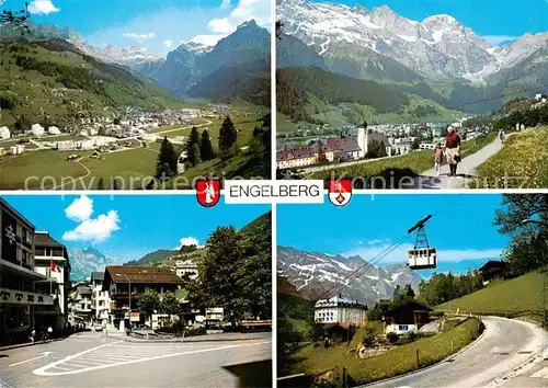AK / Ansichtskarte  Engelberg__OW Gesamtansicht mit Alpenpanorama Bergbahn Wanderweg Ortszentrum 