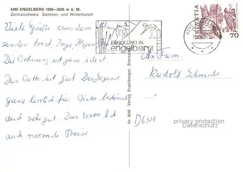 AK / Ansichtskarte  Engelberg__OW Gesamtansicht mit Alpenpanorama Bergbahn Wanderweg Ortszentrum 