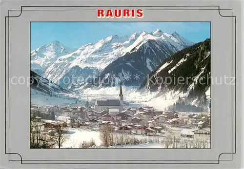 AK / Ansichtskarte 73844113 Rauris-Woerth_AT Winterpanorama mit Sonnblick Goldberggruppe 