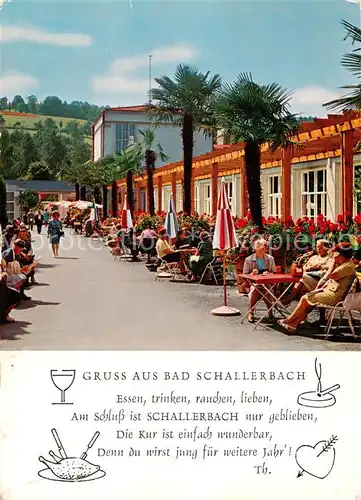 AK / Ansichtskarte  Bad_Schallerbach Kurpromenade Palmengarten Café Terrasse Bad_Schallerbach